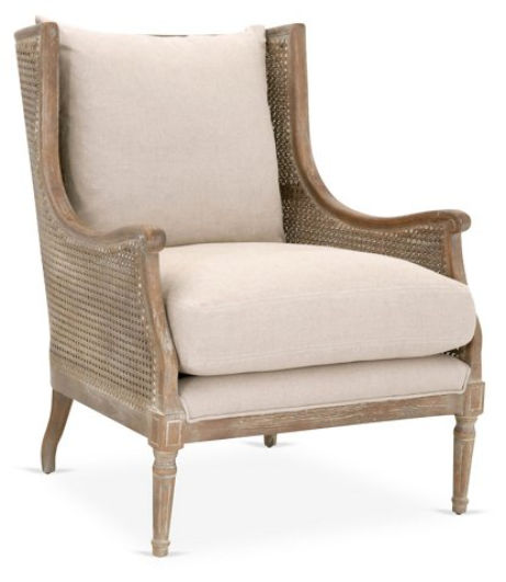 Diana Club Chair Sand Linen — view 1